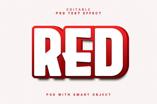 Roter 3D-Text-Effekt