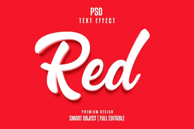 Roter 3D-Text-Effekt