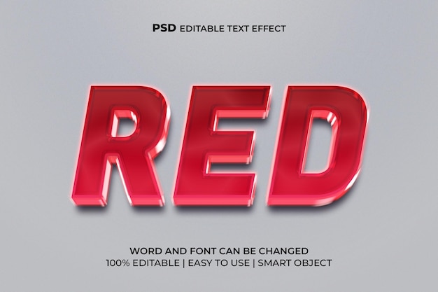Roter 3D-Text-Effekt