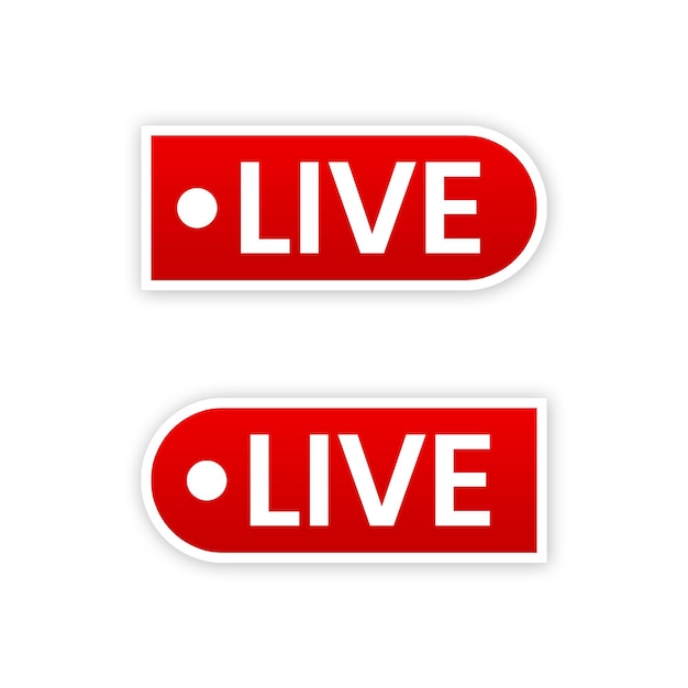 Roter Knopf für Streaming und Übertragungen