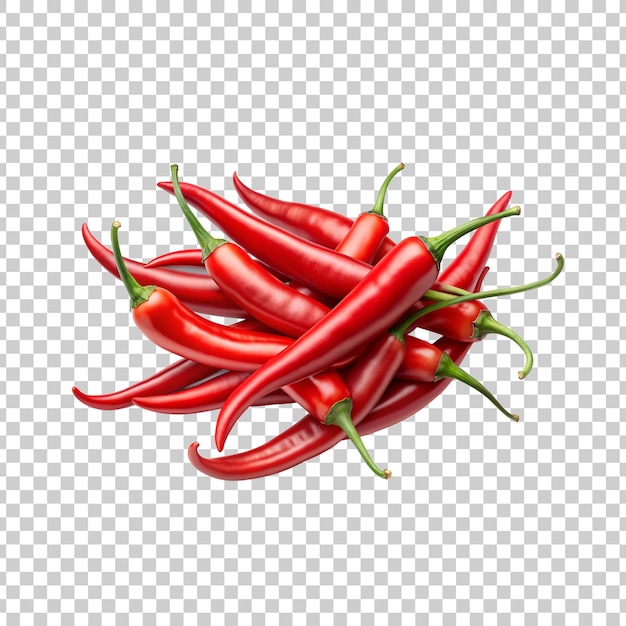 roter Pfeffer mit durchsichtigem Hintergrund