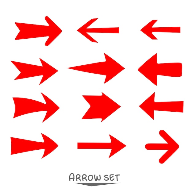 Roter Pfeil für Design und Navigation