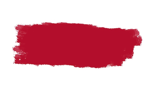 Roter Pinselstrich auf weißem Hintergrund