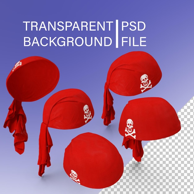 PSD roter piratenschal png