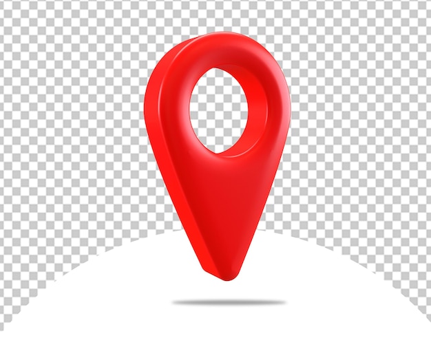 roter Positionsstift 3D-Rendering