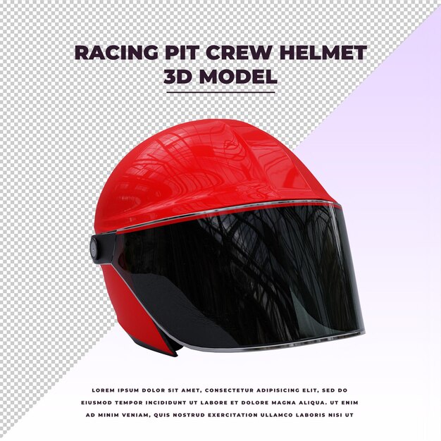 Roter racing pit crew helm