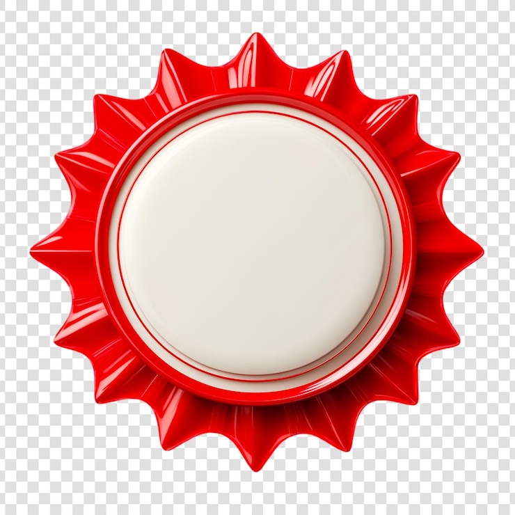 PSD rotes auszeichnungszeichen auf durchsichtigem hintergrund