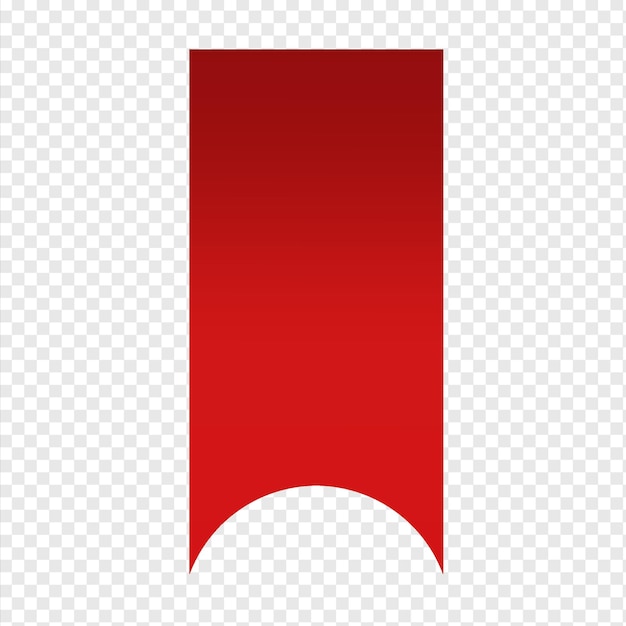 rotes Bandelement durchsichtiges neues Band