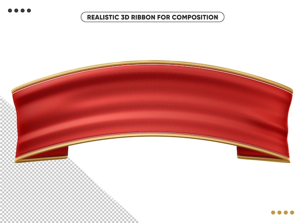 Rotes realistisches 3D-Band zum Zusammensetzen