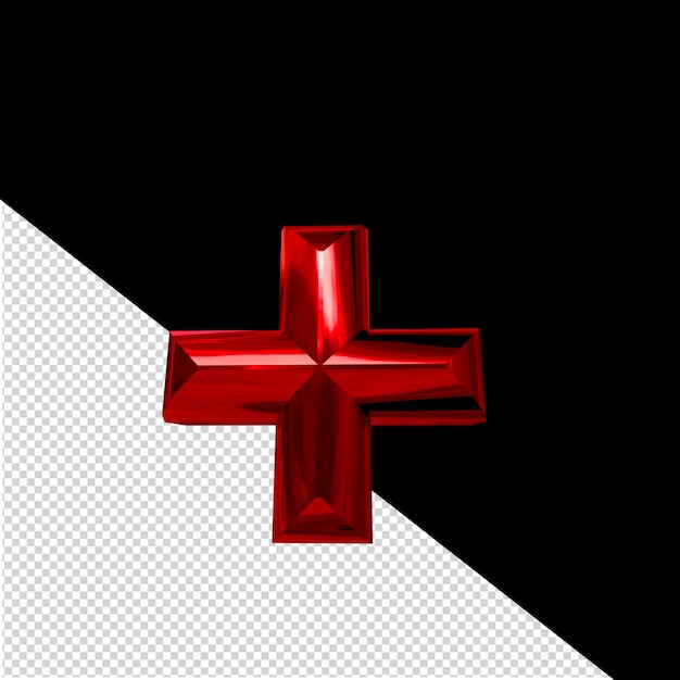 Rotes Symbol mit Abschrägung