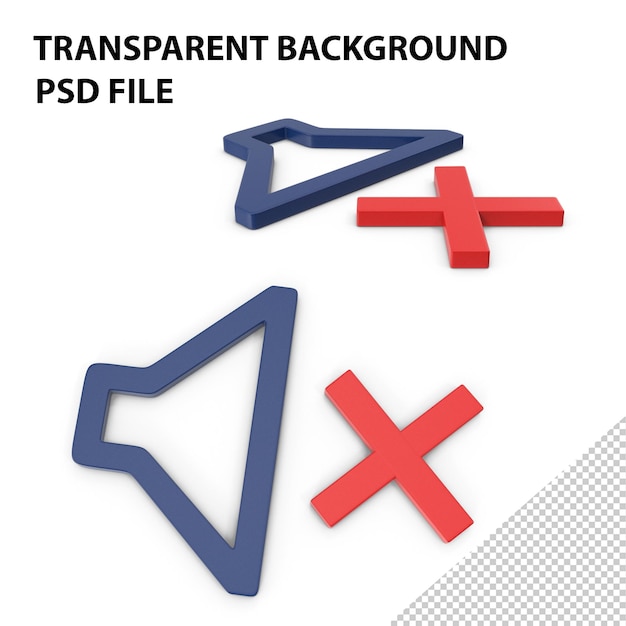 PSD rotes symbol, ton aus png