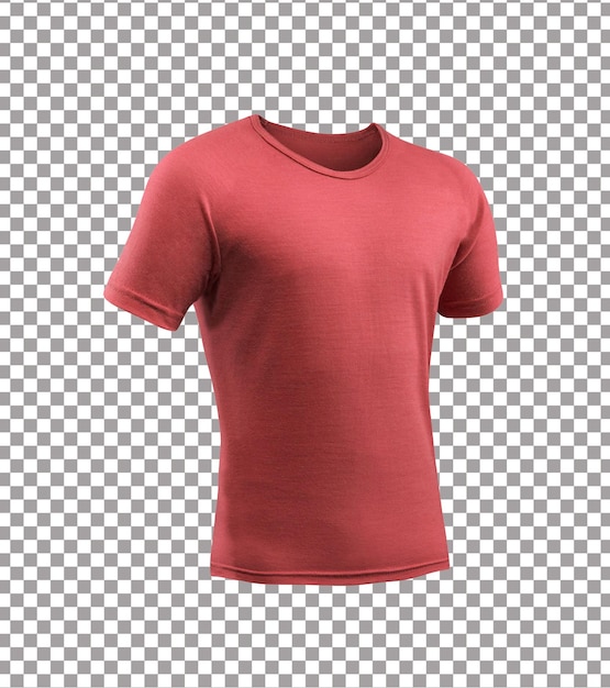 PSD rotes t-shirt isoliert auf weißem hintergrund