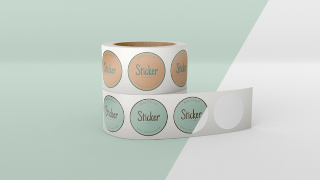 Rotolo di adesivo mock up