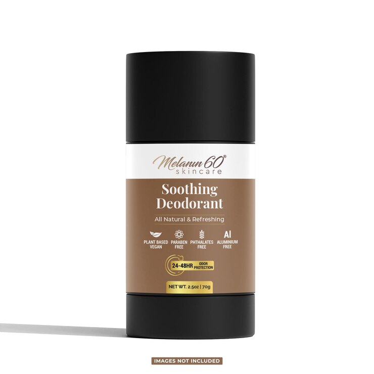 Rotolo sul modello di bottiglia nera deodorante