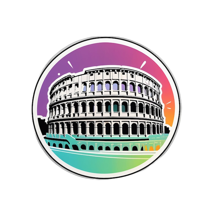 PSD rótulo adesivo de roma