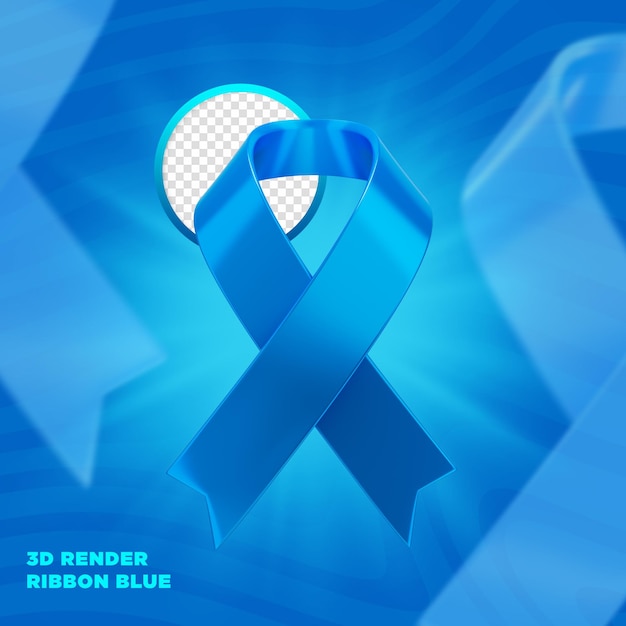 Rótulo de fita azul de novembro em 3d renderização para composição