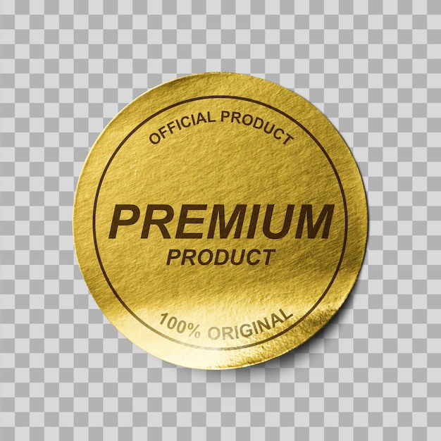 Rótulo de folha de ouro premium do produto