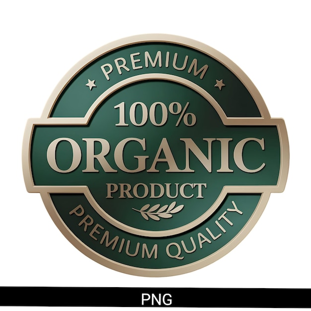 Rótulo de produto orgânico Premium 100