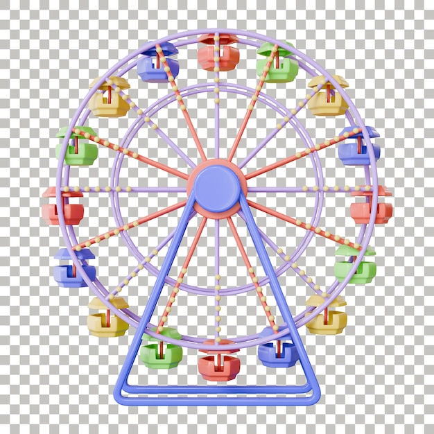 une roue de ferris colorée
