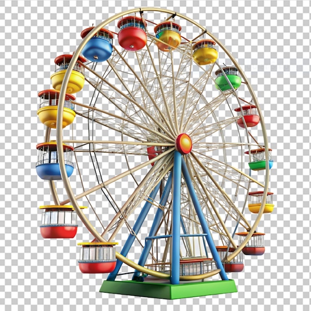 PSD roue de ferris sur un fond transparent