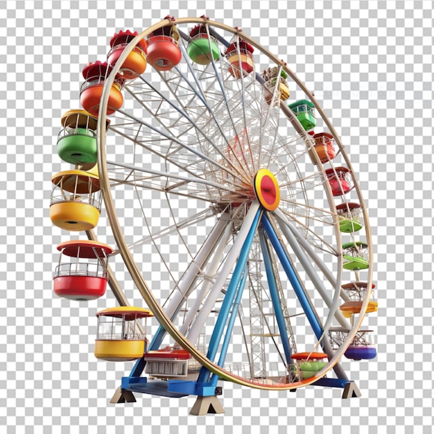 PSD roue de ferris sur un fond transparent