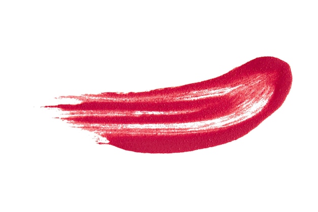 Un rouge à lèvres liquide rose mat sur un fond vide