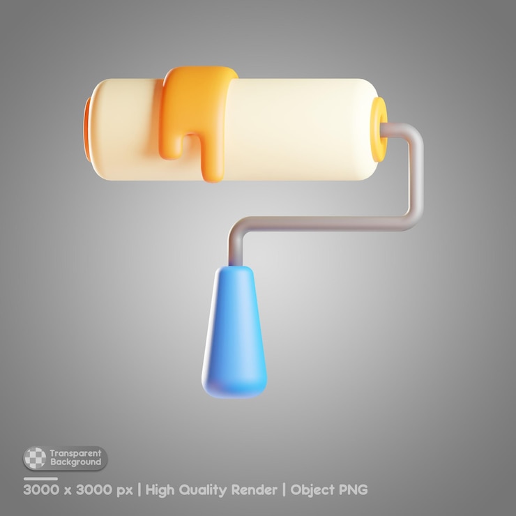Rouleau 3d illustration