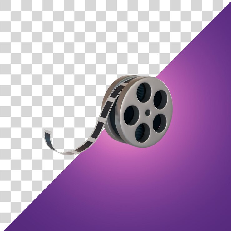 PSD rouleau de film illustration de rendu 3d