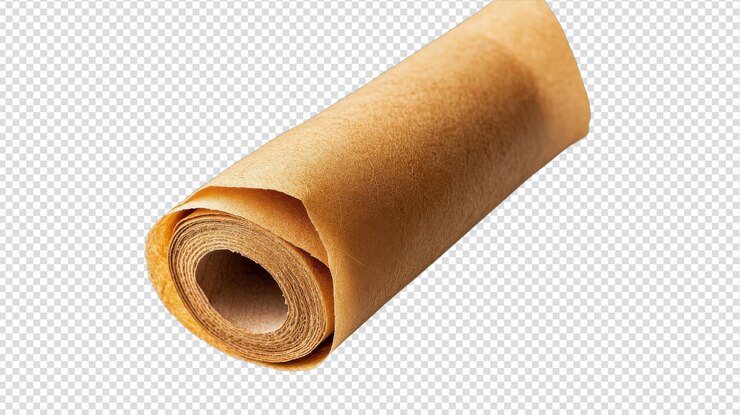 PSD un rouleau de papier toilette écologique isolé sur fond blanc pour une vie durable et des produits essentiels pour la salle de bain