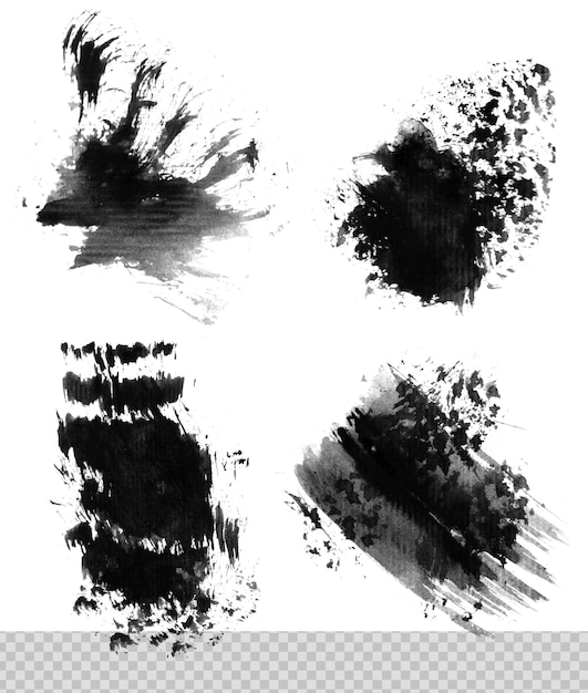 round sponge thin artist brush short background mix high detail abstract vector background mix set