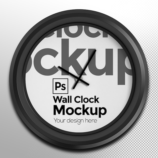 Round Wall Clock Mockup Vorderansicht