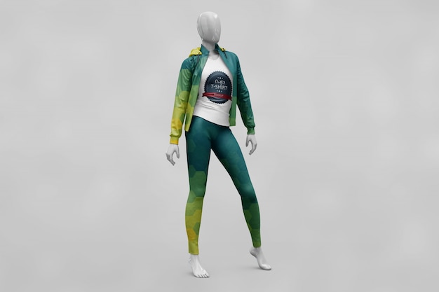 PSD roupa de esporte feminino se maquete