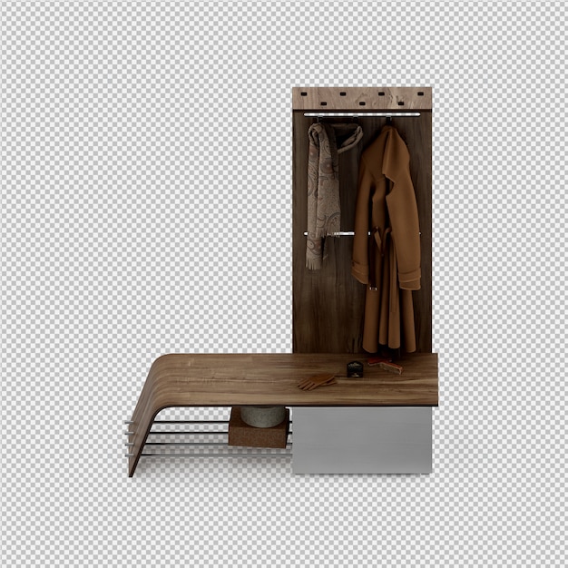 Roupa isométrica como 3d isolado render