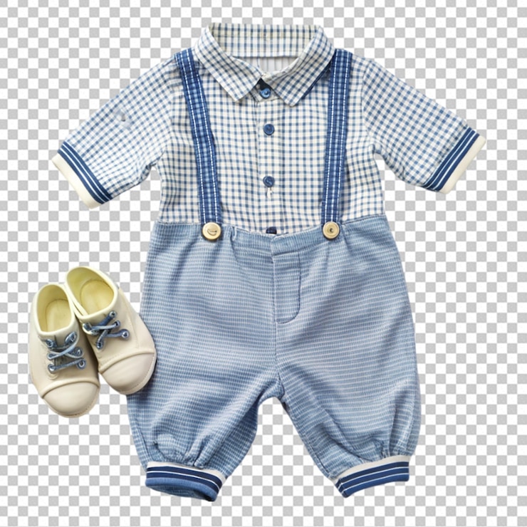 PSD roupas de bebé para rapazes com fundo branco