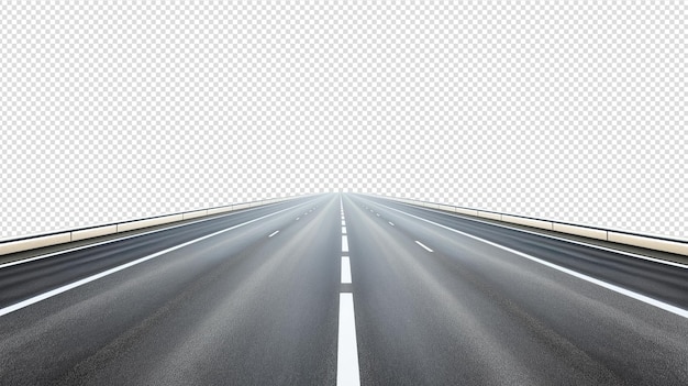 La route de l'autoroute est transparente.