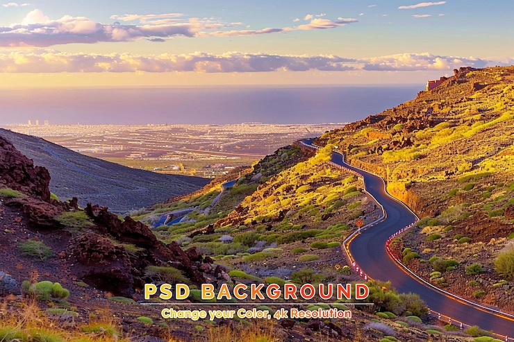 PSD route à travers les montagnes de gran canarie