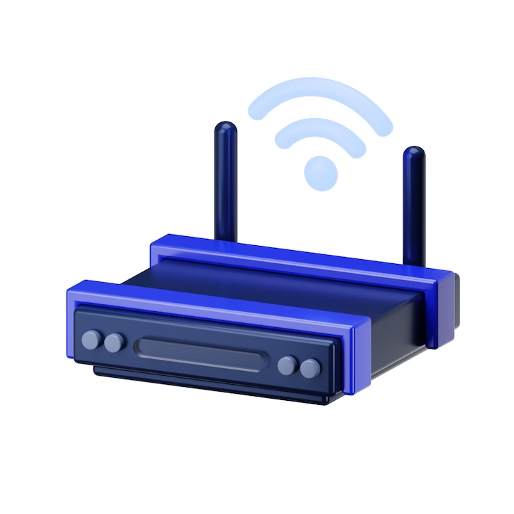 PSD router 3d icon devicely