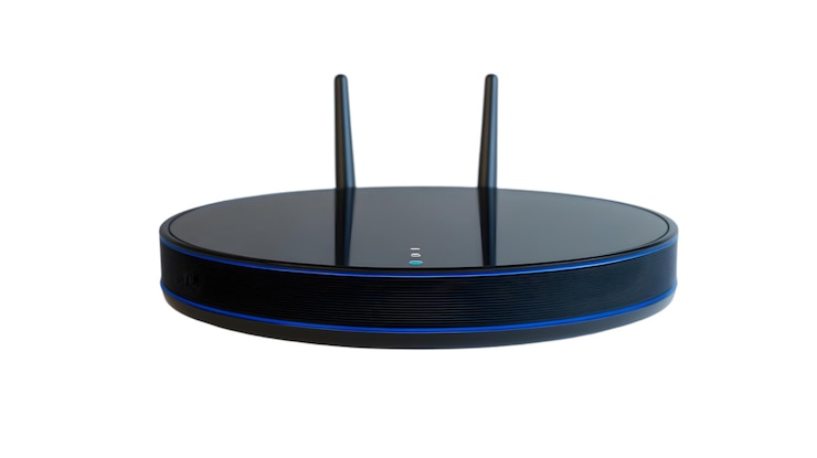 PSD router inalámbrico negro y elegante