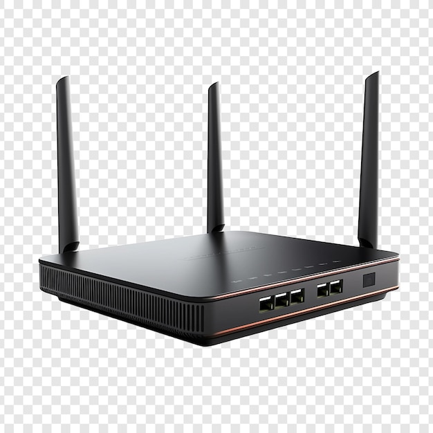 Router isolado em fundo transparente