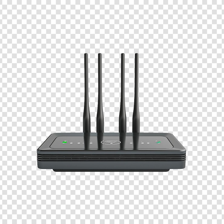 PSD router isoliert auf einem transparenten hintergrund