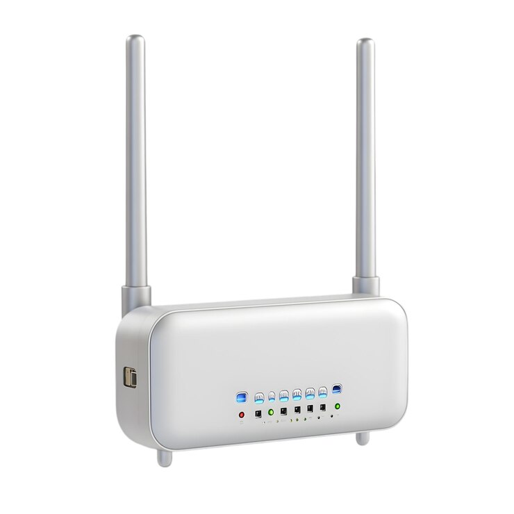 PSD router wifi de doble antena blanco para internet de alta velocidad y conectividad inalámbrica