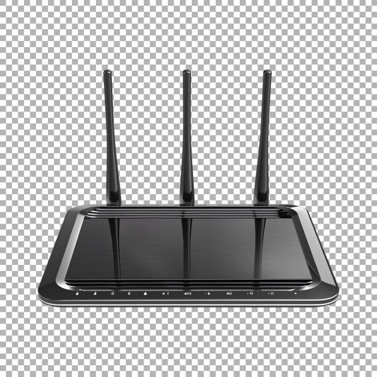 PSD router wifi o módem en fondo transparente generado por ai