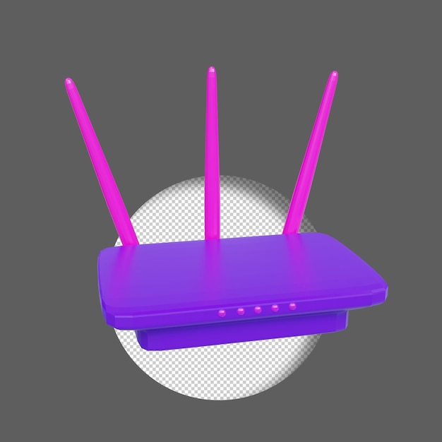 Router WLAN 3D-Rendering