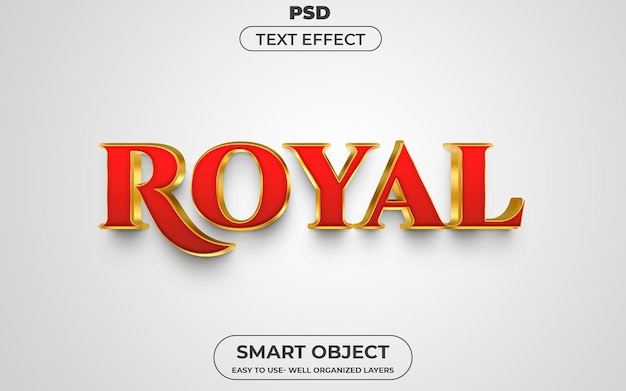 Royal 3d editierbarer Texteffekt Premium mit Hintergrund