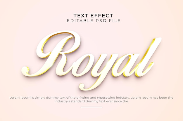 Royal 3d editierbarer texteffekt