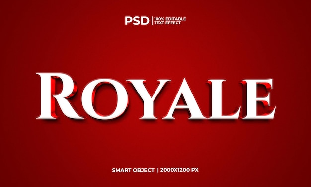 PSD royale bearbeitbarer texteffekt