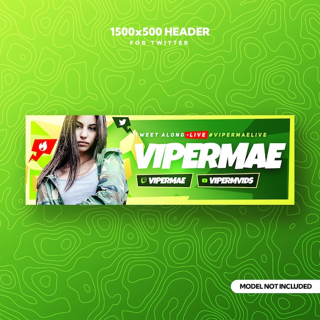 Royale Crown Emerald Twitter X Gaming Banner Template (Template di banner di gioco)