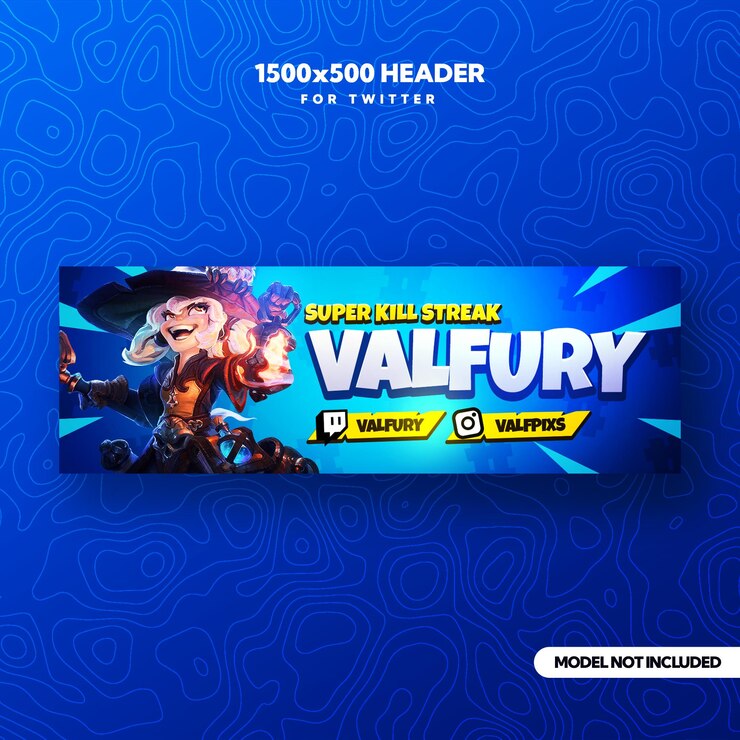 PSD royale fury twitter x gaming banner template