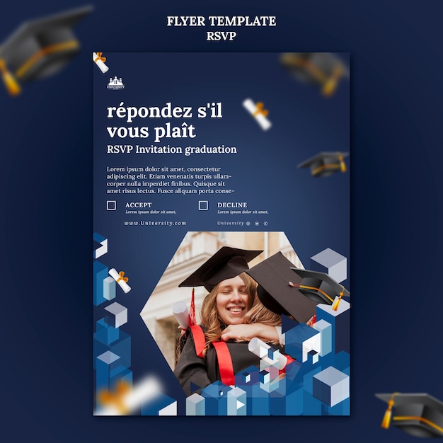 Rsvp-Vorlagendesign mit Farbverlauf