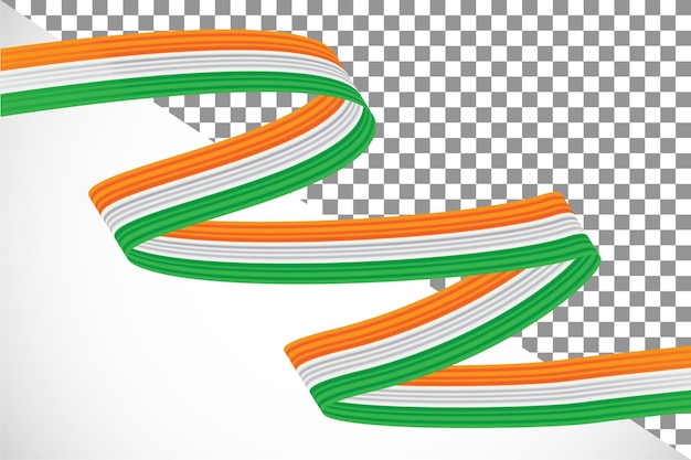 PSD ruban 3d du drapeau de l'inde-9